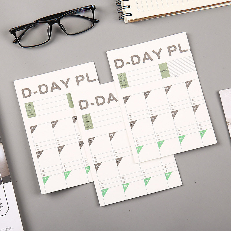 韩国d-day plan100天计划表行程表学习工作减肥高考考研日程表