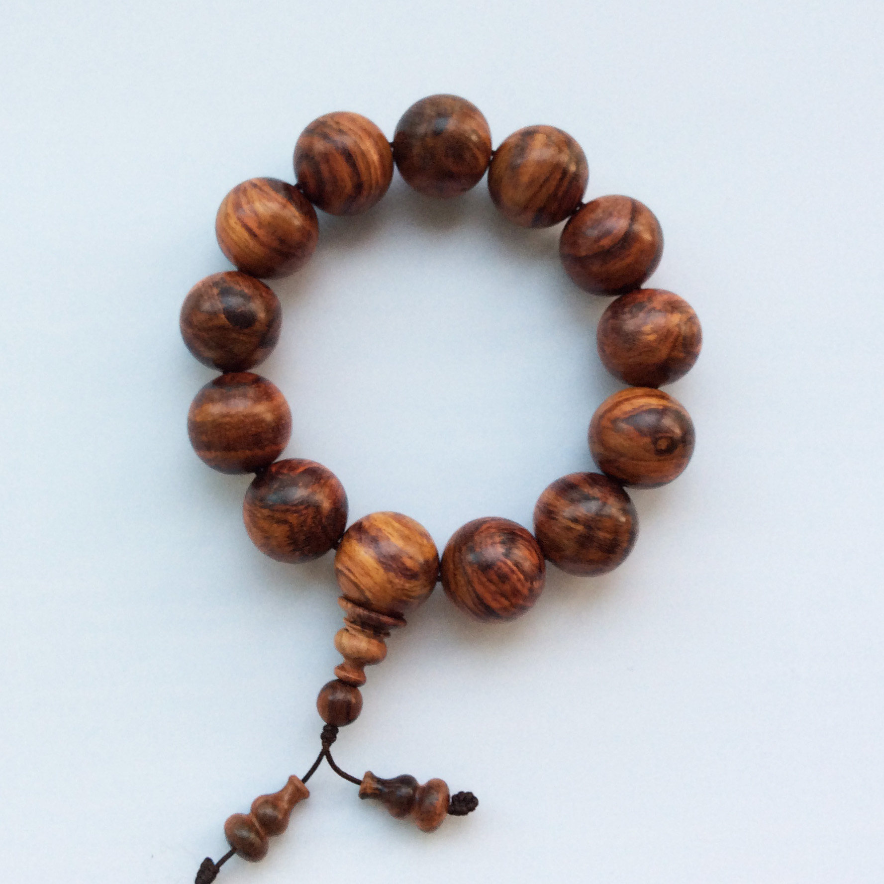 海南黄花梨糠梨山水乱纹男式佛珠手串手串