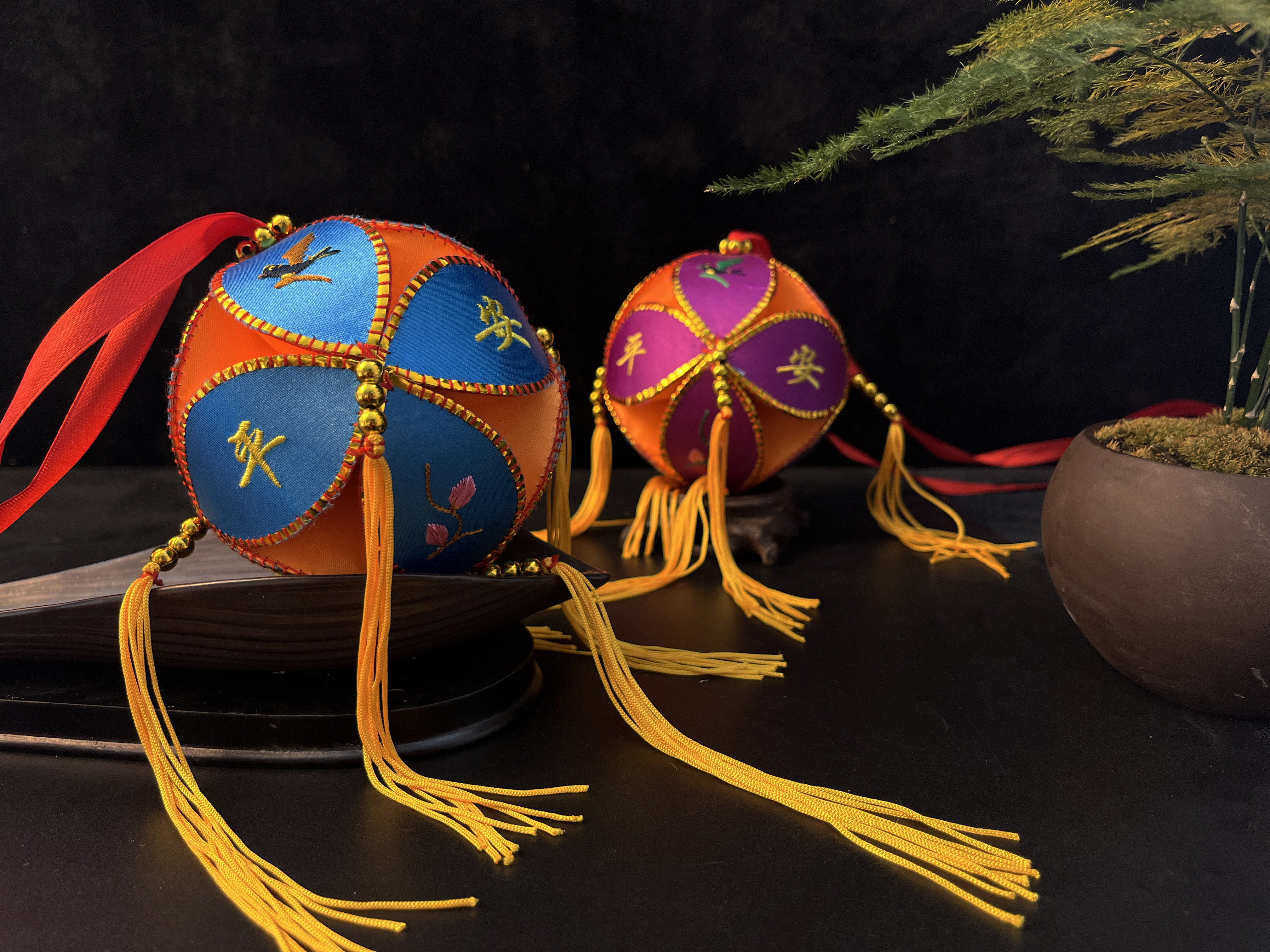 绣球10cm广西靖西壮族舞蹈手工民族工艺品壮绣