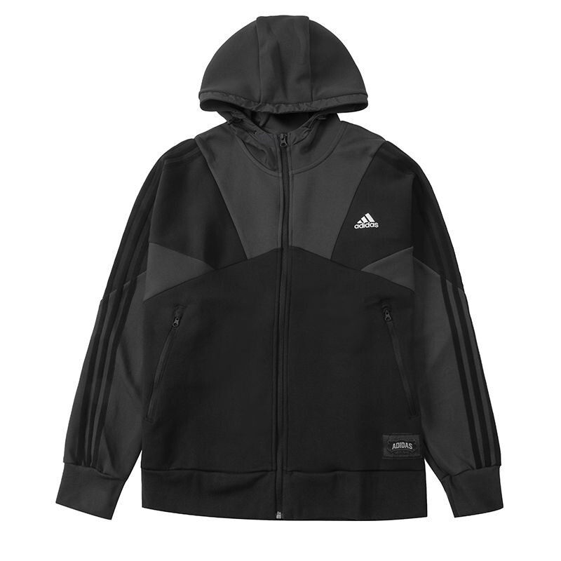 阿迪达斯外套2023春季新款正品连帽运动服宽松大码运动茄克