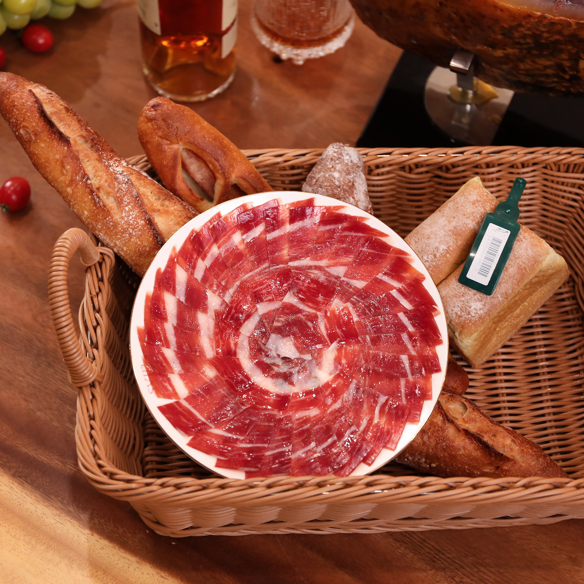 切片svip绿标西班牙伊比利亚黑猪火腿顺丰闪送火腿