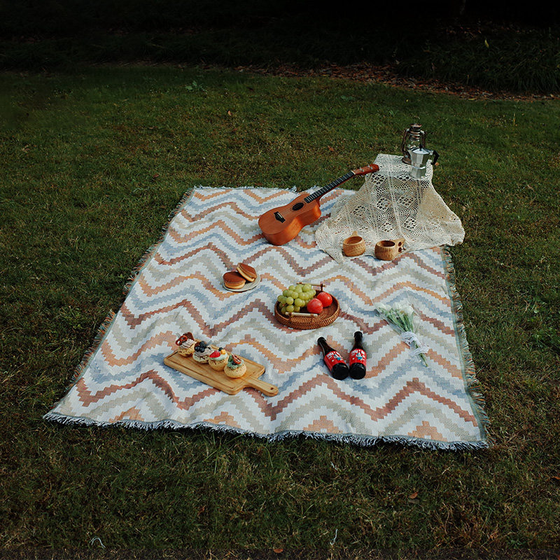 野餐ins风野餐布露营毯子户外装备拍照用品郊游防潮垫