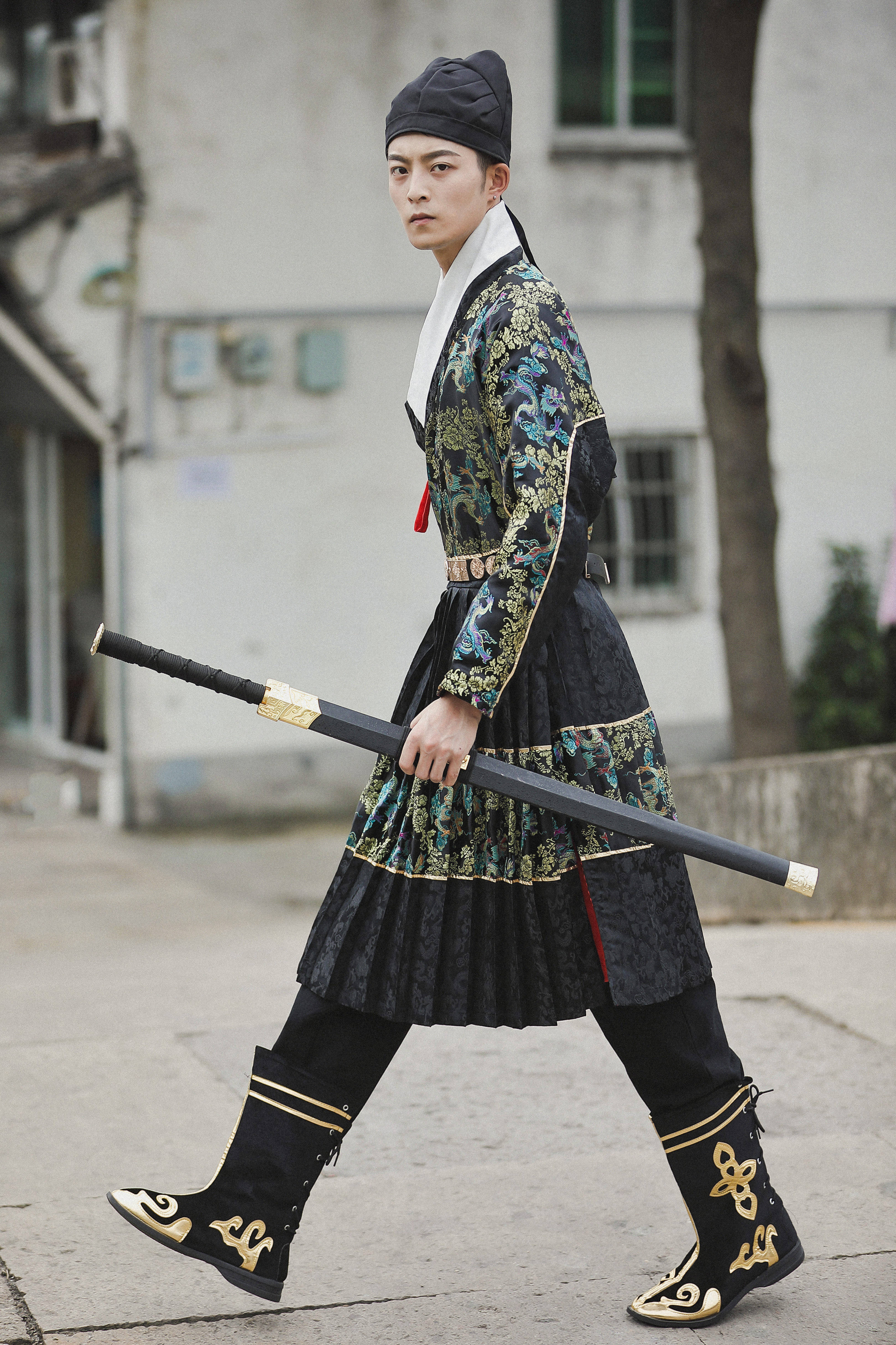 中国国风古装飞鱼锦衣卫戏服侠客影视演出服男士民族服装