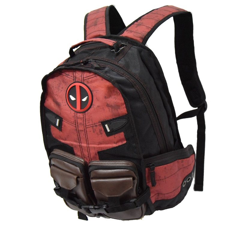 marvel漫威死侍英雄电影动漫周边学生书包休闲旅行双肩背包大容量