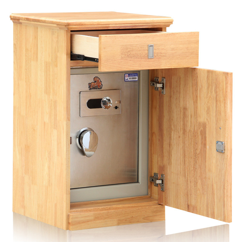 虎牌保险柜指纹保险zw770实木床头床头柜柜式家用保管箱