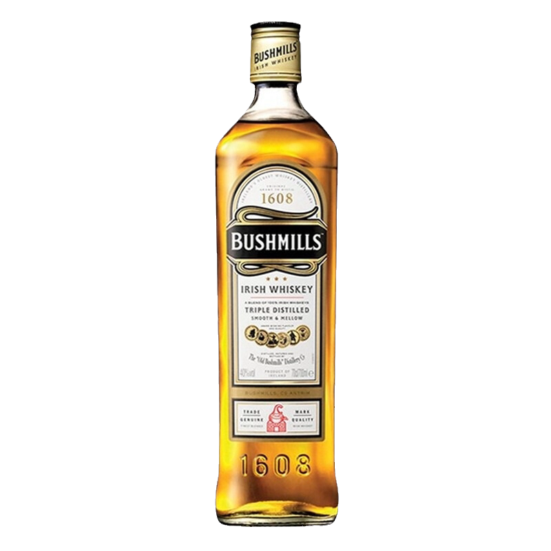 洋酒布什米尔爱尔兰威士忌bushmills百世醇白奥妙700ml威士忌
