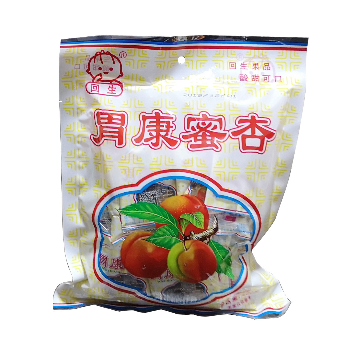 甘肃特产正宗回生牌胃康蜜杏杏肉蜜饯400g甘草杏仁