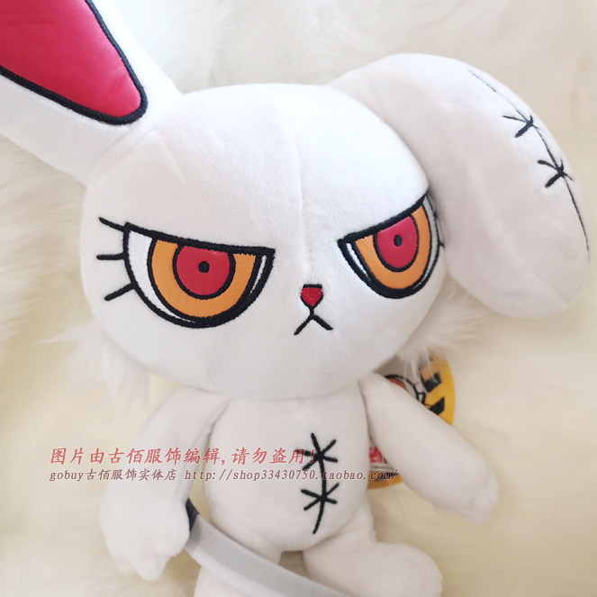 韩国代购进口bloodybunny暴力兔抓狂兔毛绒玩具公仔兔子毛绒