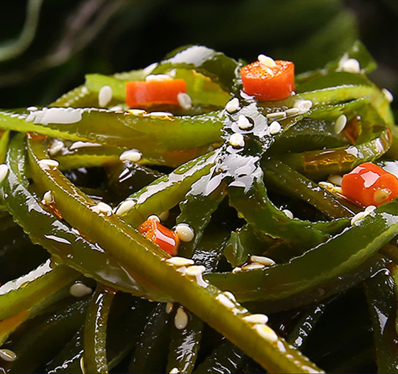 口水娃香辣海带1000g开袋即食裙带菜下饭菜麻辣海带零食