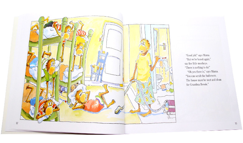 小猴彩杏廖彩杏绘本故事图画英语儿童系列英文儿童读物原版书