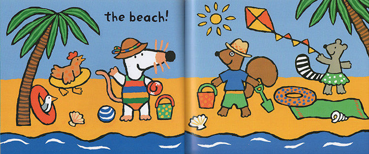 现货波波图画认知启蒙儿童度假小鼠进口holiday儿童读物原版书