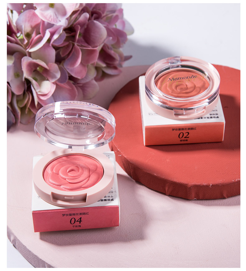 梦妆腮红高光一体盘正品裸妆自然晒红女修容阴影花瓣胭脂元气橘色