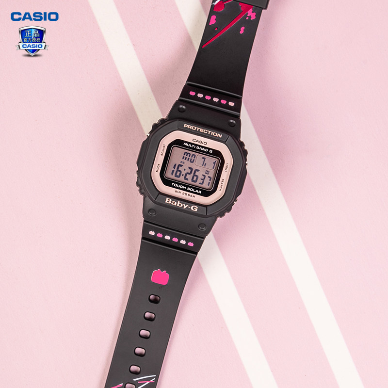 卡西欧casio手表bilibili联名限量款女学生时尚运动电子女表ba110