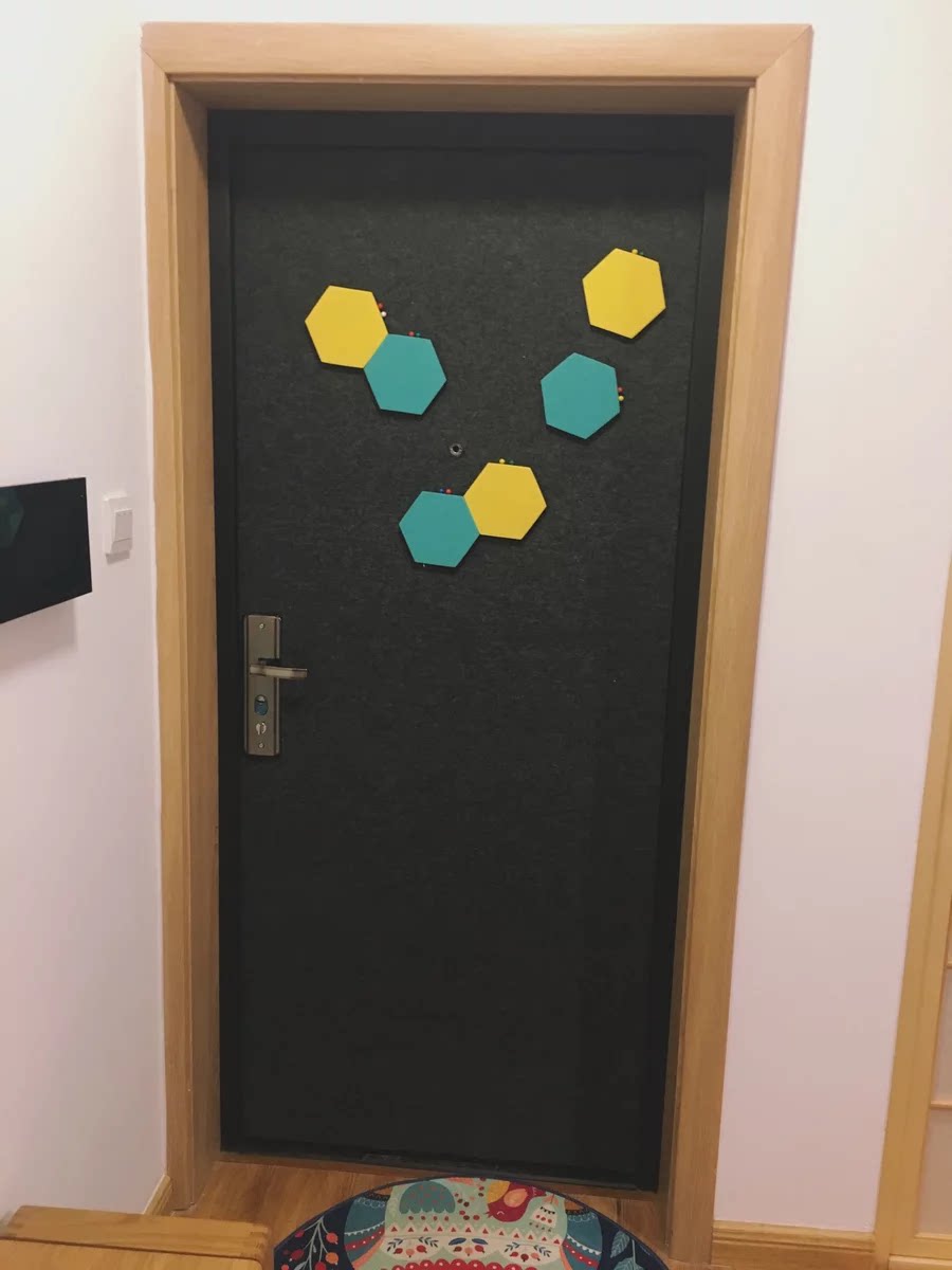 定做防盗门毛毡门贴彩色背胶改造入户门衣柜家具隔音自粘加厚毛毡