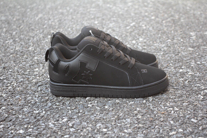 court耐磨舒适运动bmx机车dc面包鞋 shoes男磨砂皮滑板鞋 黑武士dc