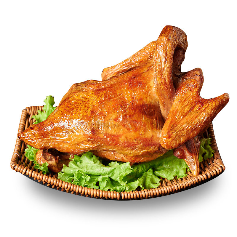 山东特产青岛平度烤鸡果木土炉散养烤整烧鸡整鸡
