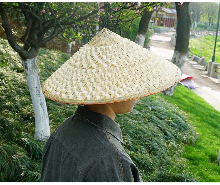 斗笠手编傣族帽子舞蹈道具盆帽雨冒头戴防雨帽子