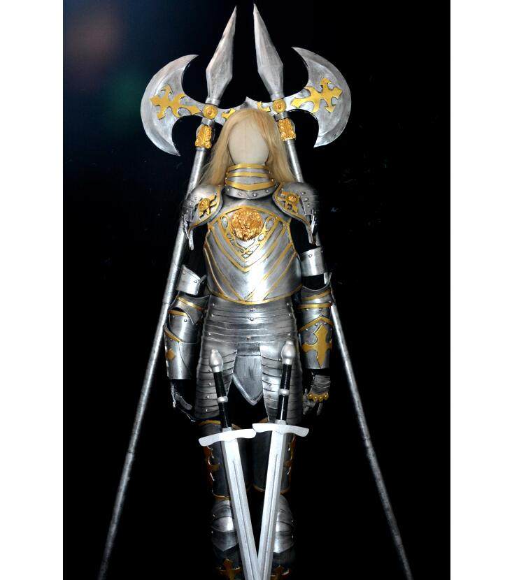 女骑士帅气酷护卫十字军亚瑟圆桌圣堂圣殿光辉铠甲车展夜店cos