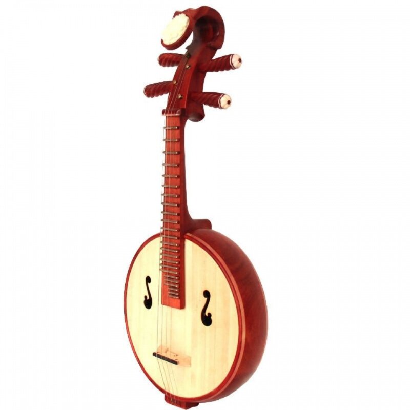 小阮乐器红木专业演奏花梨木贝贝雕高音直头阮