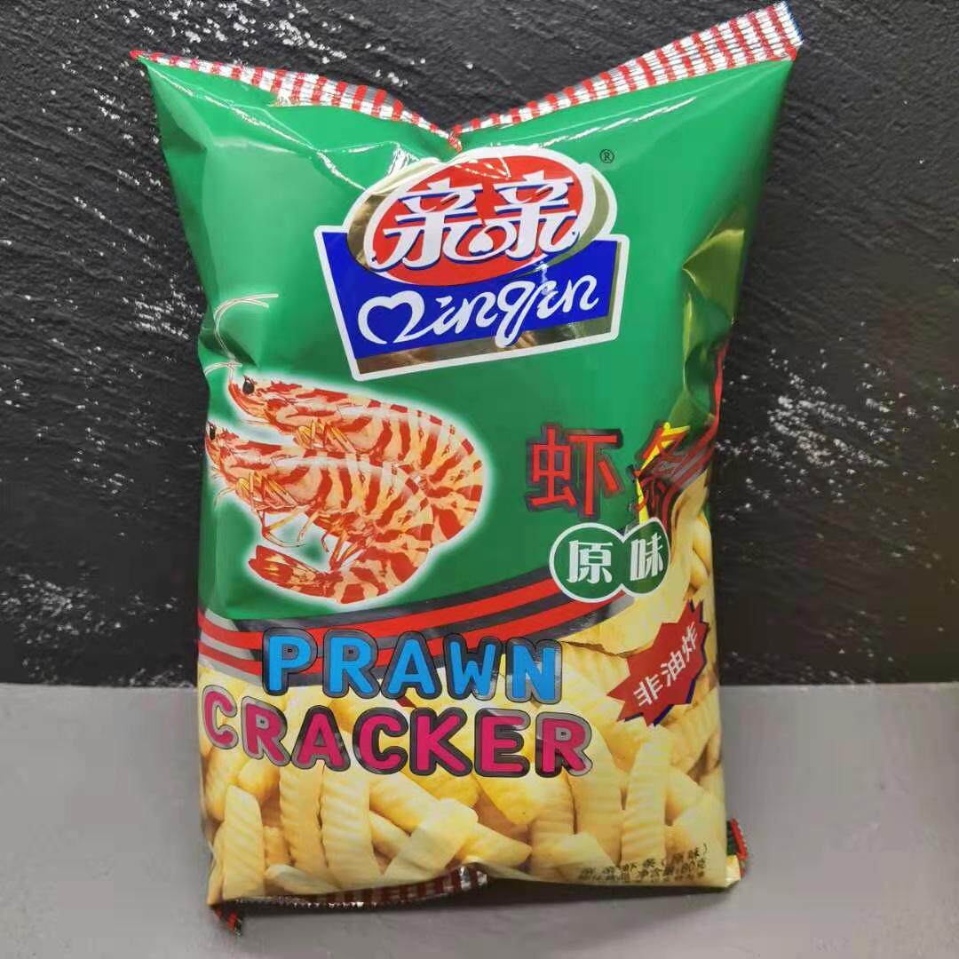 亲亲虾条经典大包包装80g5包膨化食品怀旧休闲膨化食品