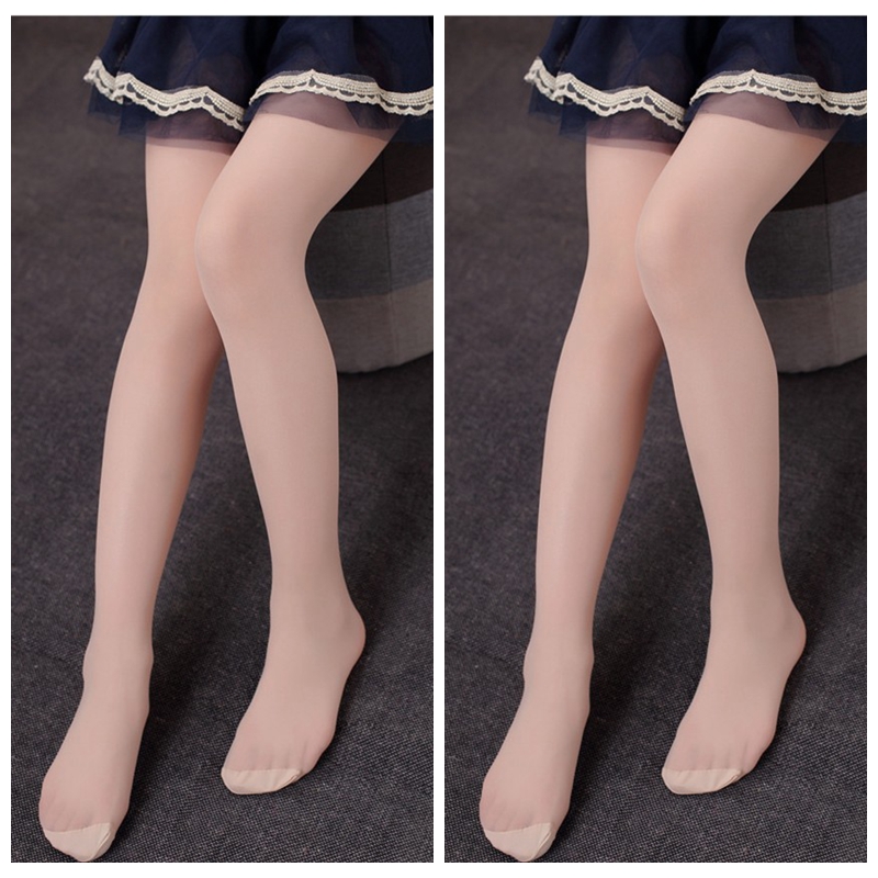 女童肉色丝袜连裤袜夏季薄款肤色儿童打底裤袜中大童舞蹈袜防勾丝