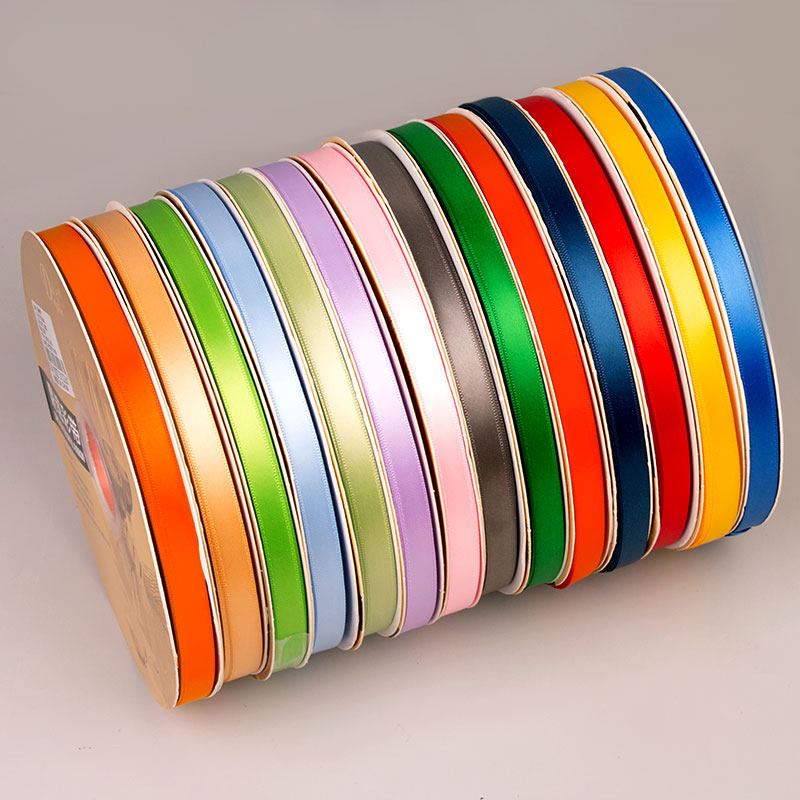 1cm涤纶蛋糕丝带装饰打包彩带生日鲜花礼品包装手工丝带