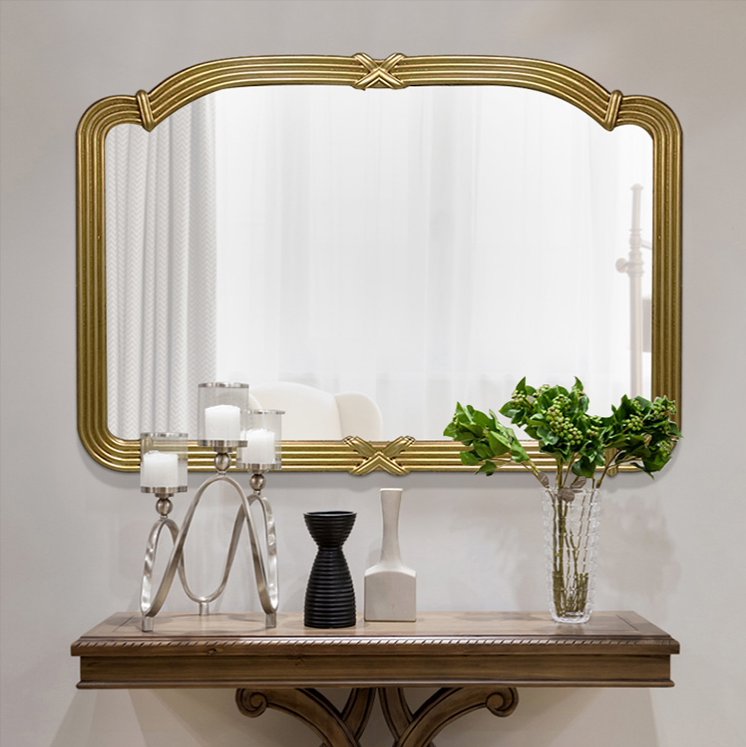 原创设计欧美美式梳妆化妆镜玄关装饰壁挂墙面化妆镜