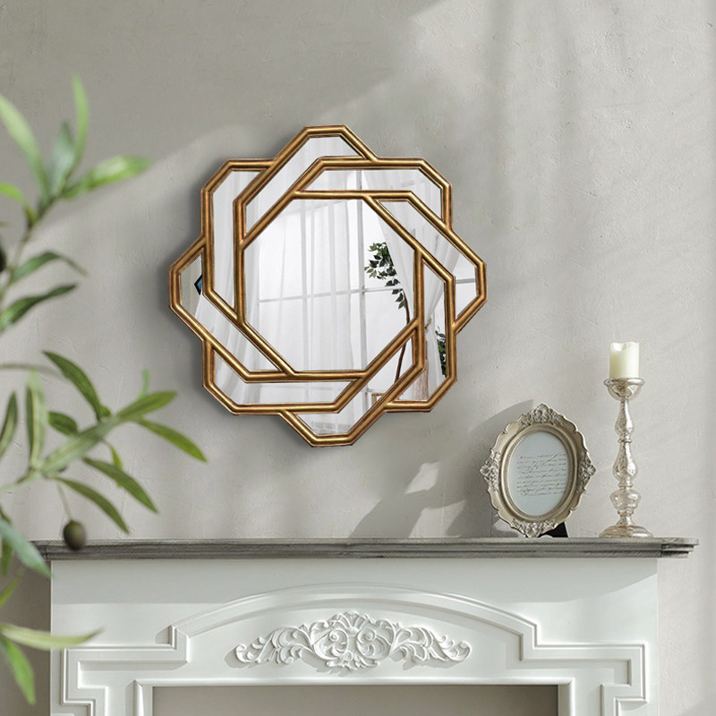 欧式入户玄关装饰镜子客厅挂镜手工雕刻美式其他