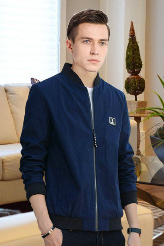 夹克男潮帅气潮流韩版立领修身外套男型男穿搭基础工装男装新款潮