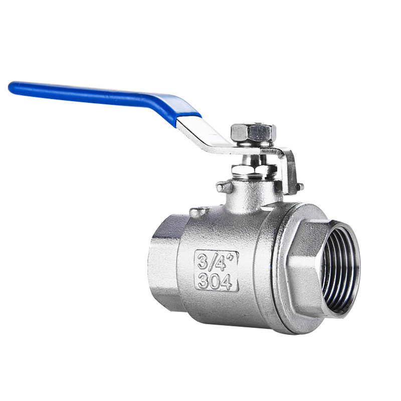 钮钢特304不锈钢二两片式球阀门内丝螺纹水开关4分6分1寸dn254050