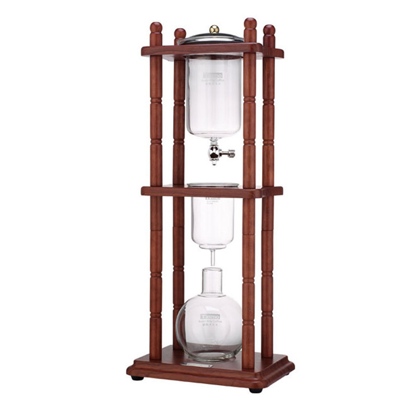 tiamo冰滴咖啡壶冰滴壶冰酿冷萃咖啡壶5-8杯份原木架经典款hg2603