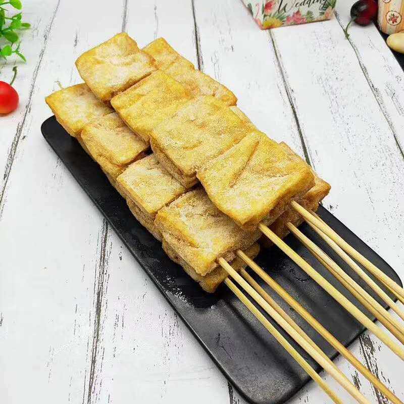 臭豆腐豆制品黄冷冻冷冻豆腐摆摊小吃烧烤素食半成品冰淇淋