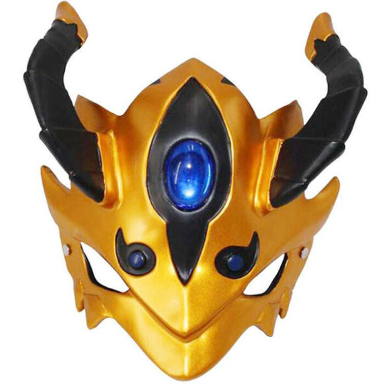 手绘动漫面罩全脸万圣节兰陵王面具cosfgo树脂鬼脸眼罩舞会搞怪