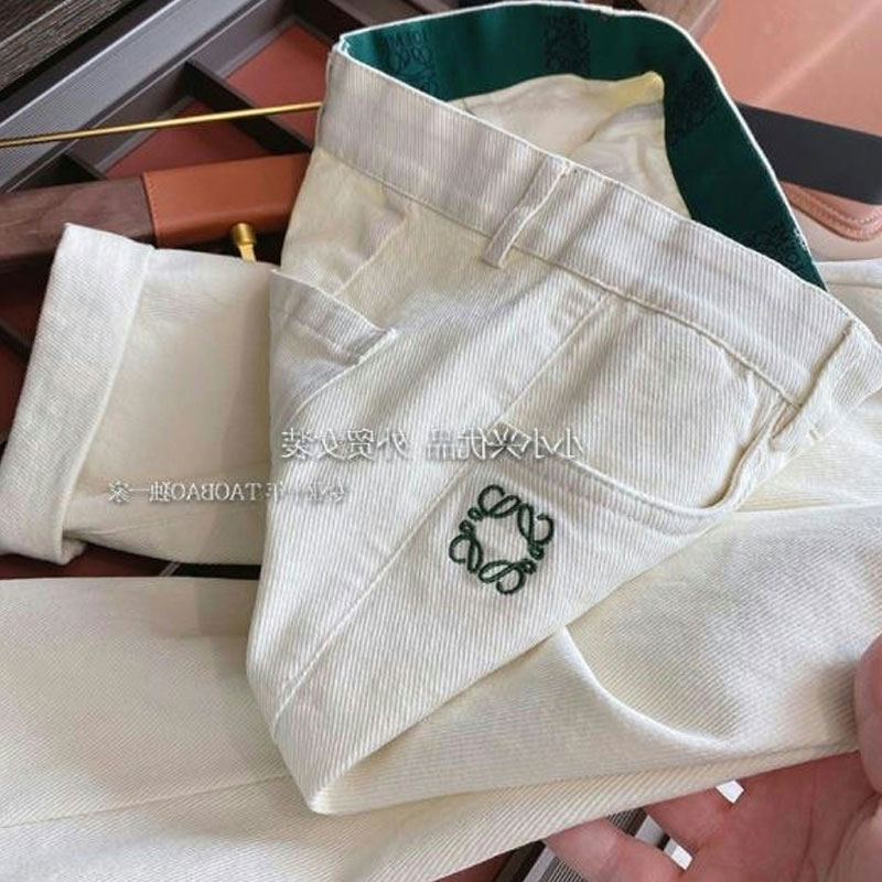 亏本福利~专柜撤回女装剪标原单博主chao爱白色休闲加绒牛仔裤女