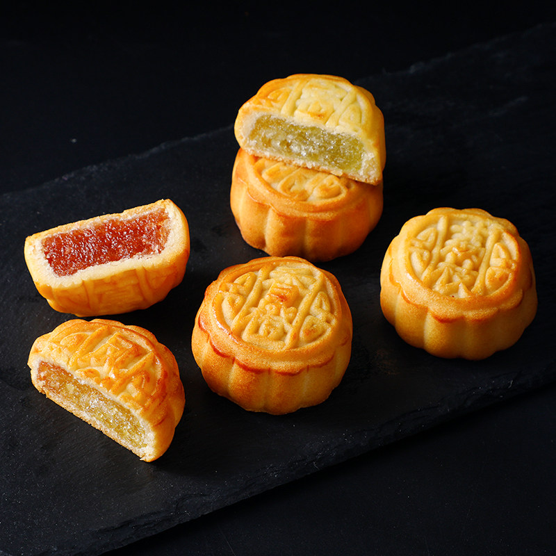 广式水果月饼100枚整箱5斤中秋散装月饼