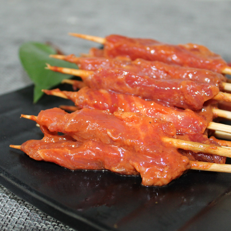 牛肉中串油炸串串半成品真牛铁板食材商用肉串牛丸