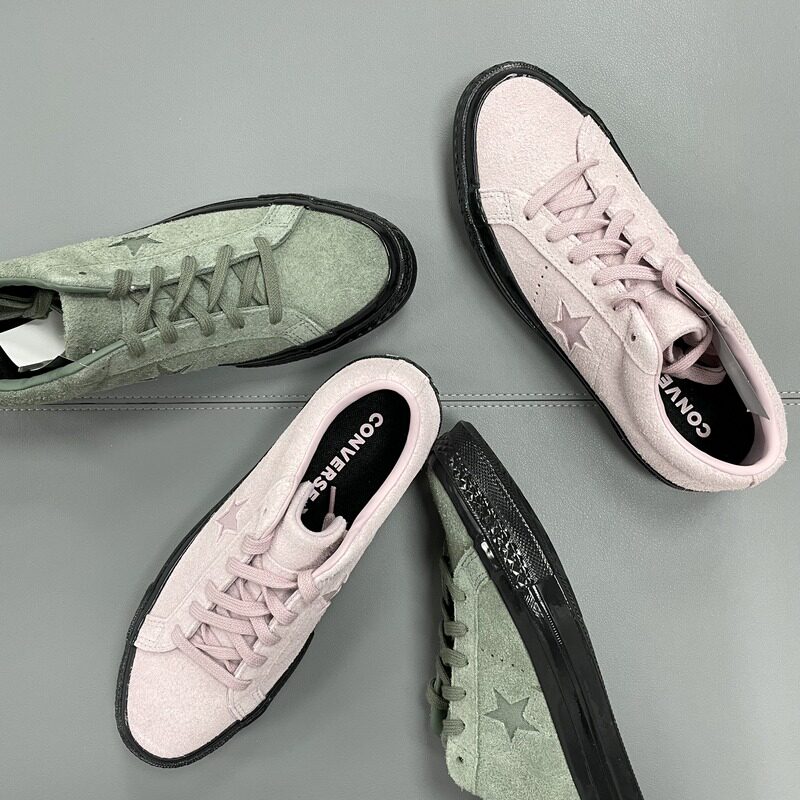 匡威converseonestar麂皮粉色军绿男女休闲板鞋板鞋