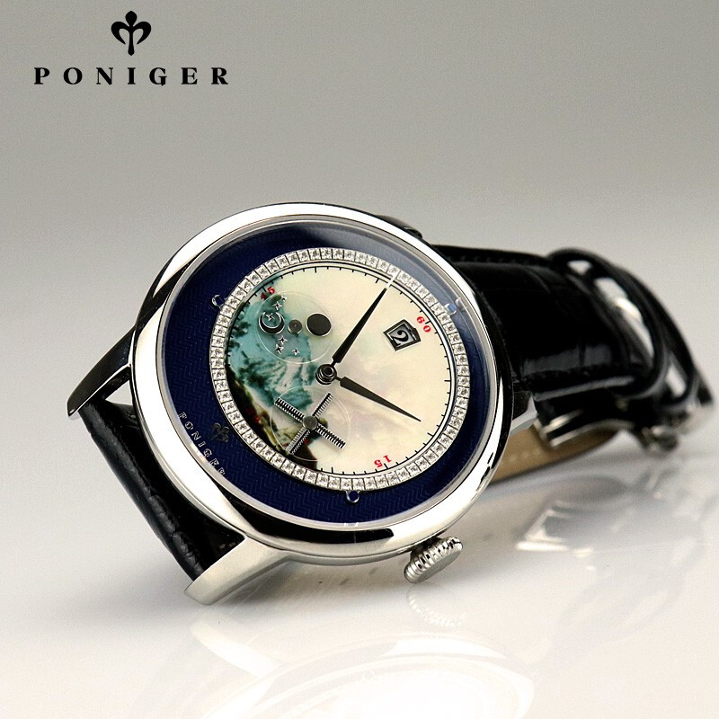 宝路尼手表男正品全自动机械表时尚防水复古潮流男士原创品牌腕表