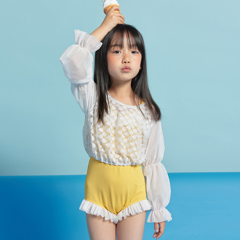 小童女童泳衣2021年新款连体一体两件件套温泉儿童泳衣