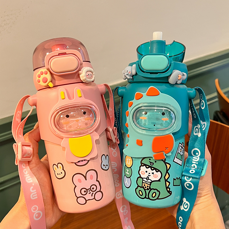 恐龙儿童保温杯男孩女童上学专用喝水杯子吸管保温杯