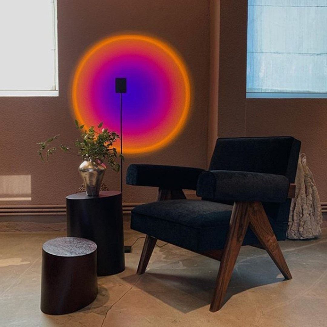 装饰意大利halomandalaki彩虹日落落地灯玄关彩色投影led指示灯