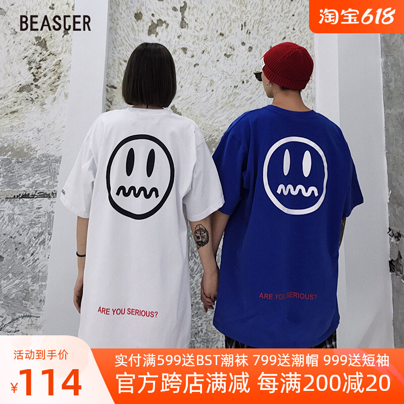 beaster短袖小恶魔t恤国潮夏情侣ins同款潮流半截袖体恤宽松男tee