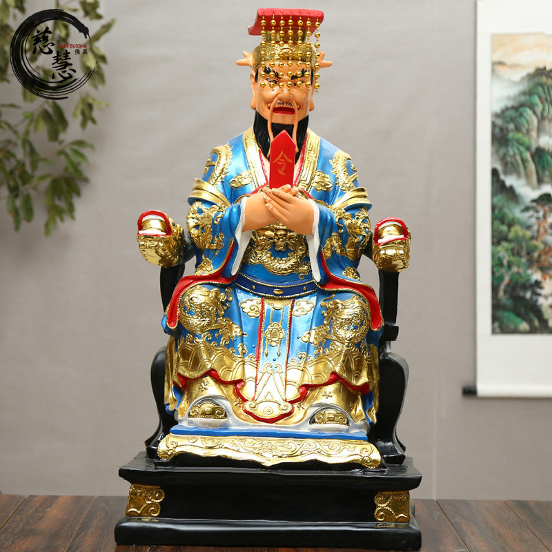 龙王佛像厂家直销树脂玻璃钢四海海龙王40厘米高摆件