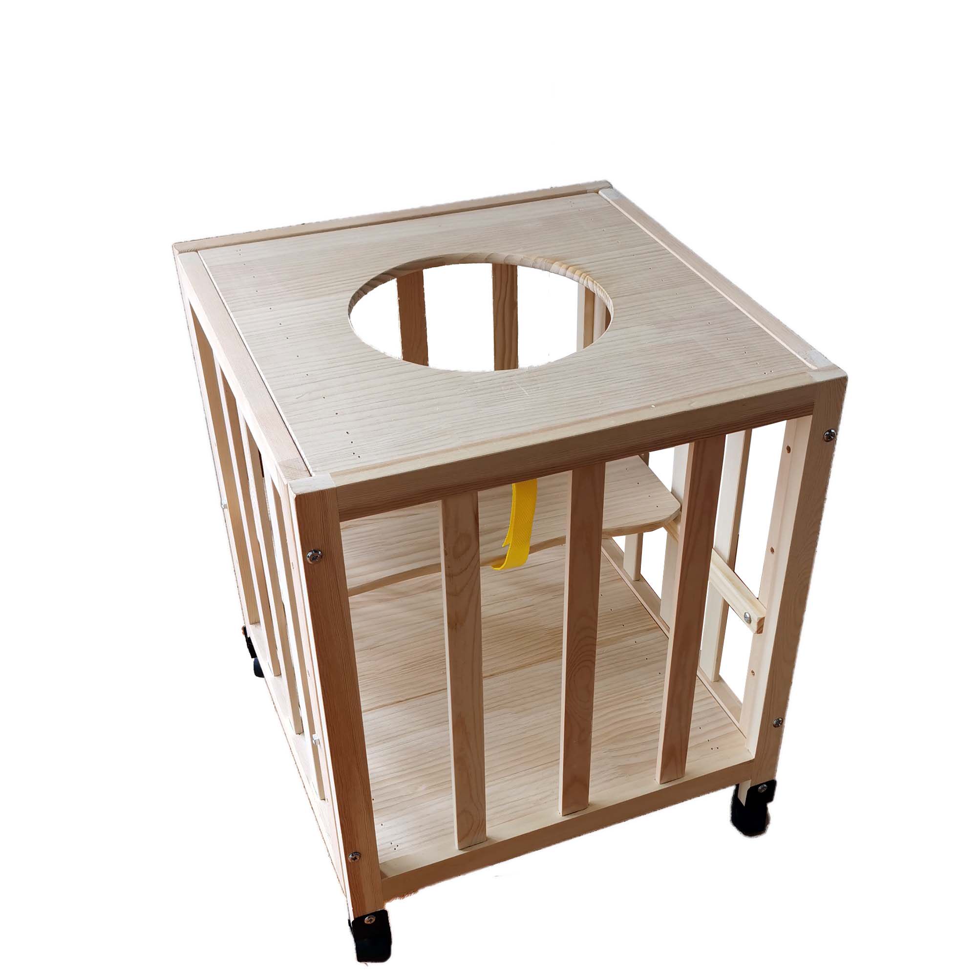 好苗苗实木大号婴儿餐椅宝宝传统老式站栏桶安全餐椅