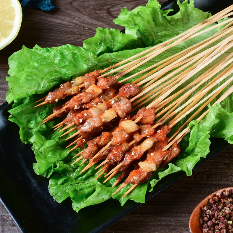锦夕带油风味羊肉油炸串烧烧烤串串半成品商用羊肉串