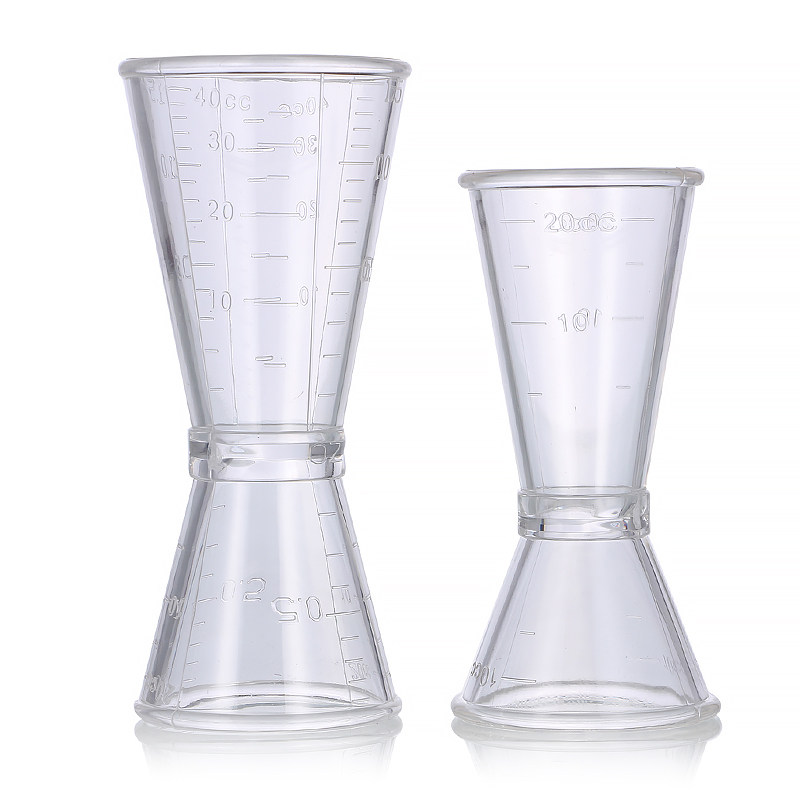 塑料调酒盎司杯oz刻度杯双头10ml小量杯奶茶店专用量筒毫升计量杯