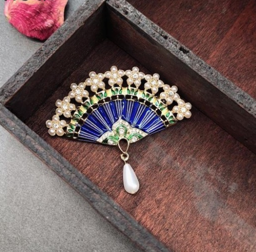 胸针汉服汉文文化饰品未央扇子京剧脸谱胸饰古风胸针