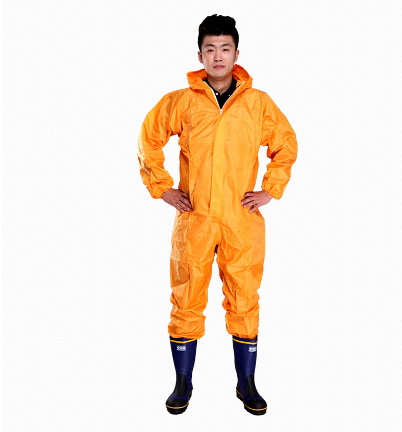 防尘防水防雨防护服连体劳保带帽喷漆打磨雨衣防护服