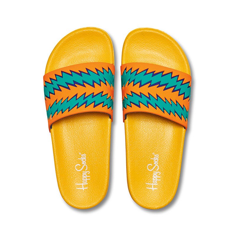 happysocks瑞典潮牌拖鞋防滑外穿网红男女情侣沙滩一字拖