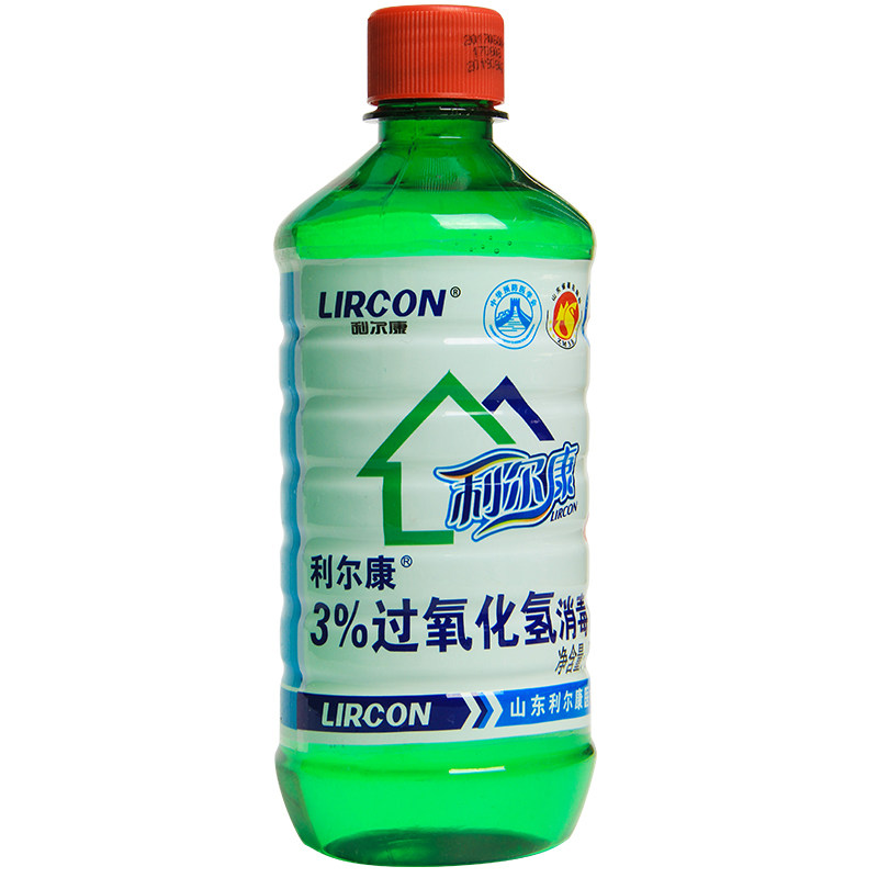 利尔康3过氧化氢双氧水消毒液纹眉皮肤冲洗消毒液500ml杀灭细菌